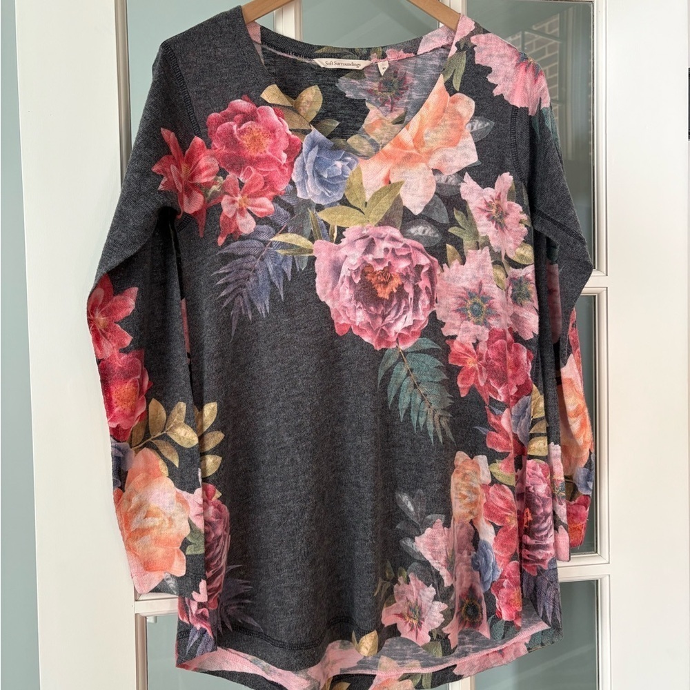 Soft Surroundings Floral Long Sleeve XS